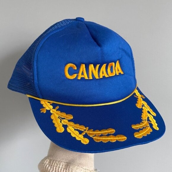 Vintage CANADA Blue Foam Truckers Cap - O/S, Unisex 🇨🇦 - Picture 1 of 8